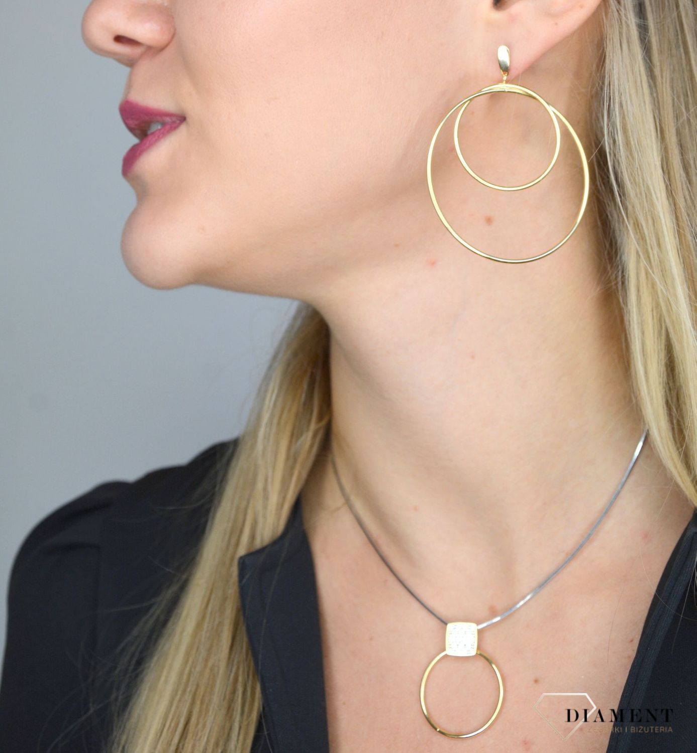 Złote kolczyki koła 585 przeplatane koła DIA-KLC-B0LBRITA-1-3050 OR204623-585.jpg